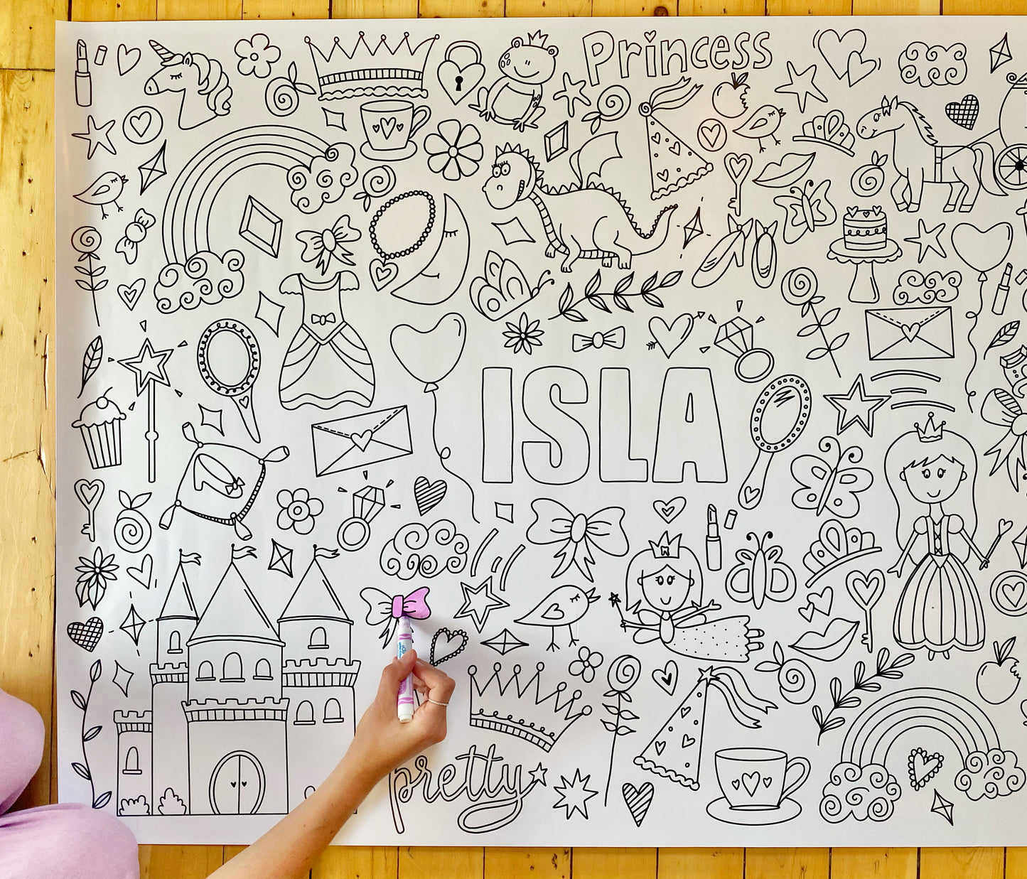 Happily Ever After - Personalized, Reusable Colouring Poster