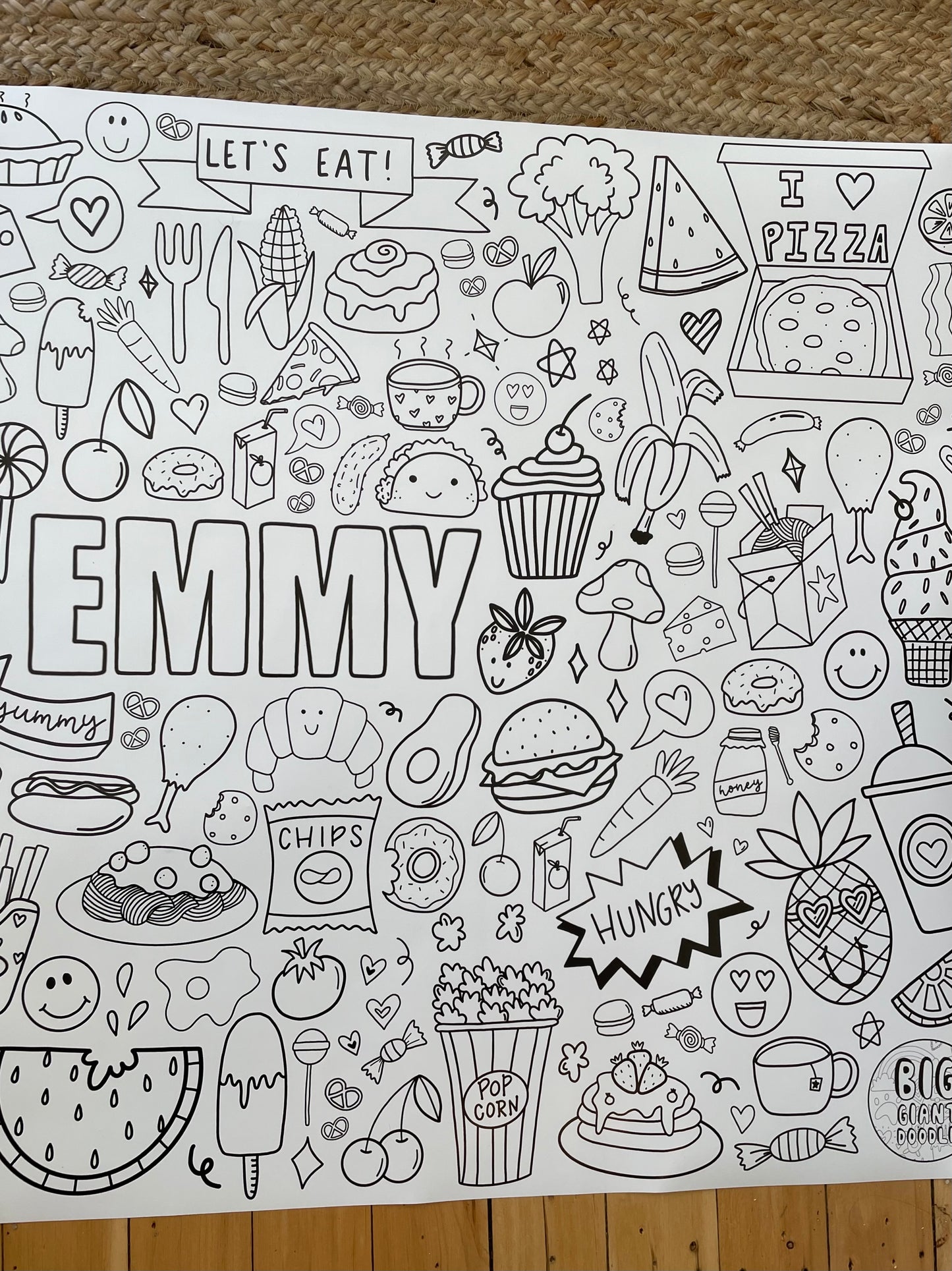 Foodle - Personalized, Reusable Colouring Poster