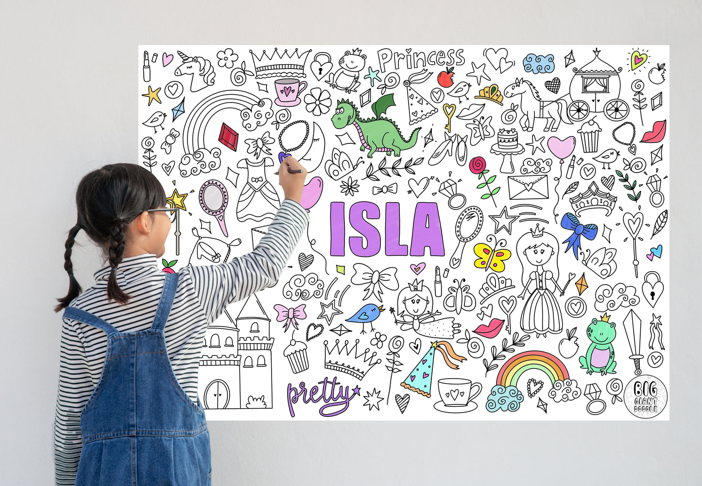 Happily Ever After - Personalized, Reusable Colouring Poster