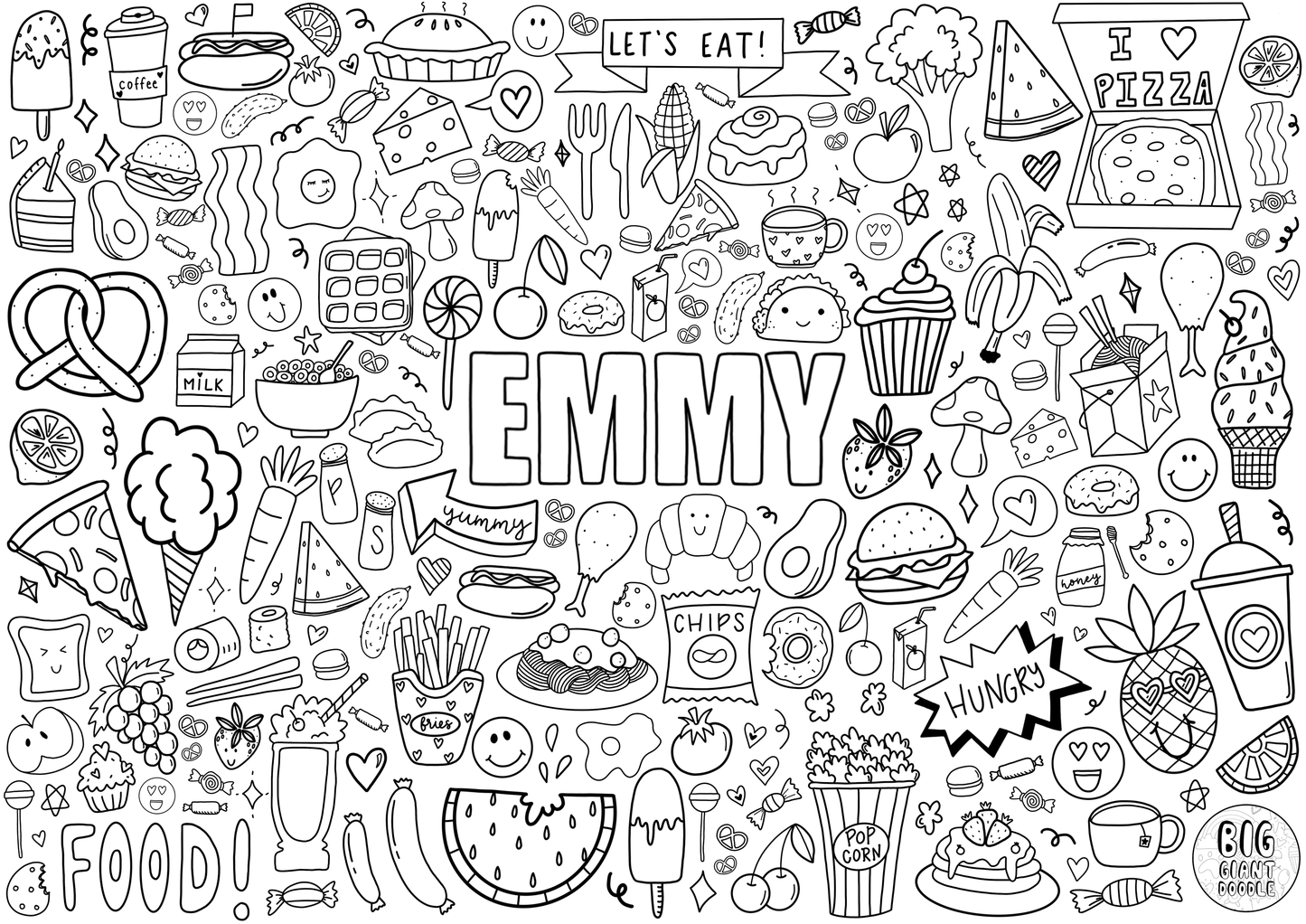 Foodle - Personalized, Reusable Colouring Poster
