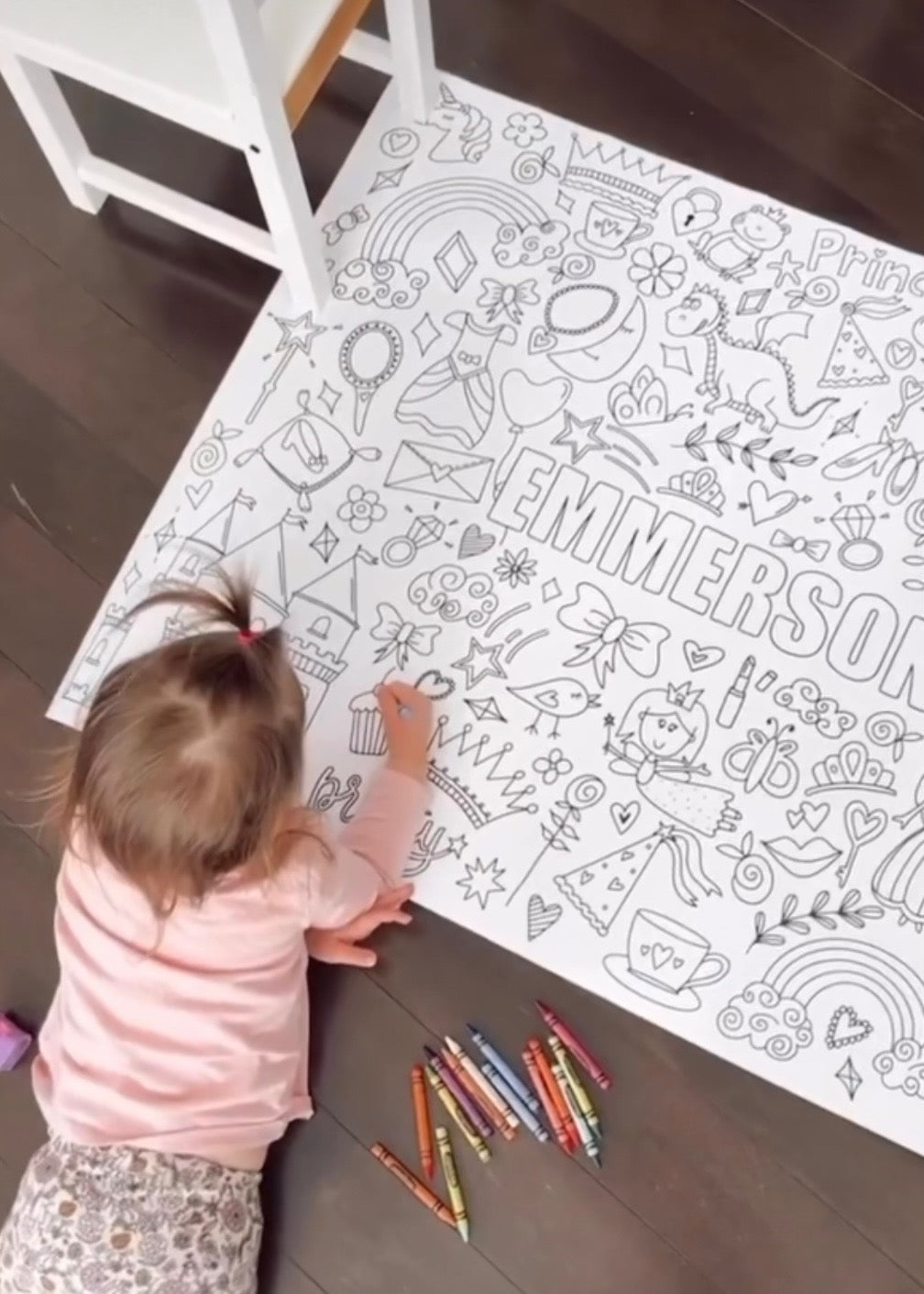 Happily Ever After - Personalized, Reusable Colouring Poster