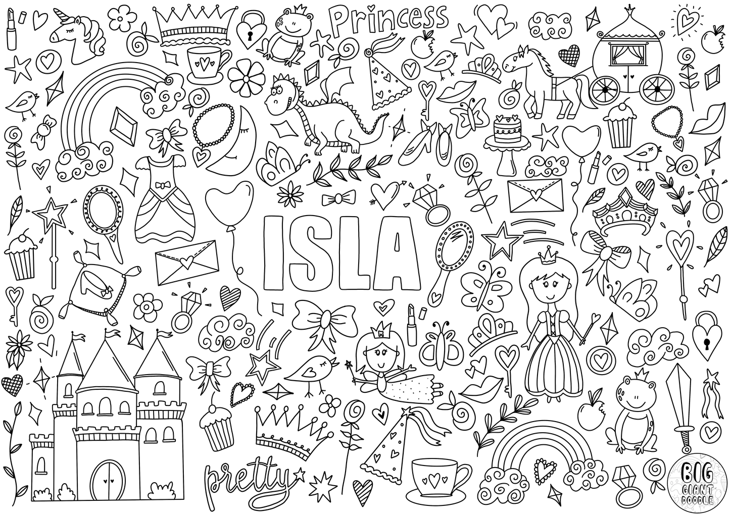 Happily Ever After - Personalized, Reusable Colouring Poster