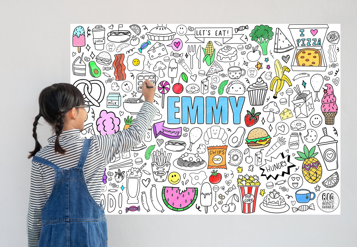 Foodle - Personalized Colouring Poster