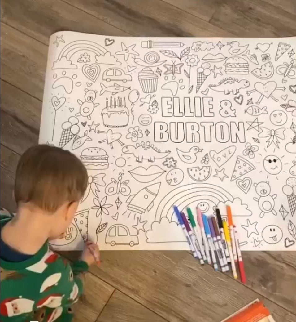 Funtastic - Personalized Colouring Poster – Big Giant Doodle - HUGE,  Personalized Colouring Posters